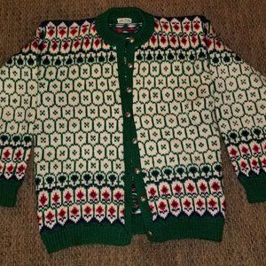 VTG 1950's LILY BROBERG Heavy Knit Cardigan RARE!